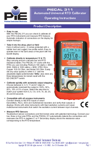 Thumbnail of document Manual - 311 Automated RTD Calibrator